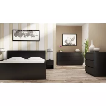 Ladekast top e shop M3 CZERŃ — 3 laden, spaanplaat, 700×400×770 mm, zwart