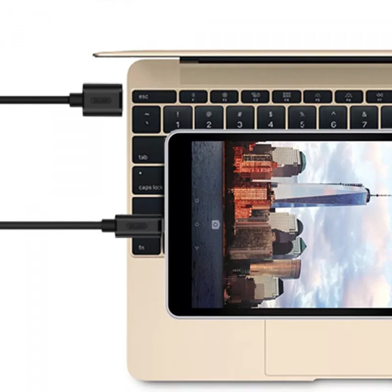 UNITEK Y-C474BK USB-kabel USB 3.2 Gen 1 (3.1 Gen 1) 1 m USB A USB C zwart