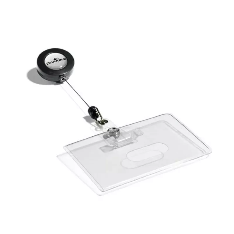 Durable 8016 liggende badgehouder transparant 10 stuks