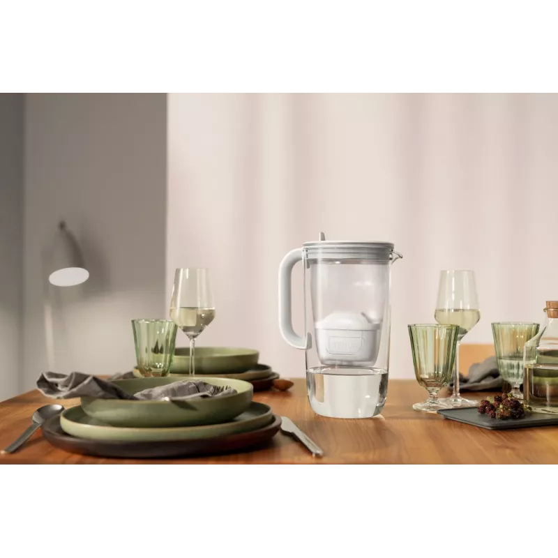 Brita Glass+1 Maxtra Pro Pure Performance glazen filterkan, 2,5 l totaal / 1,5 l gefilterd, vaatwasserbestendig, grijs
