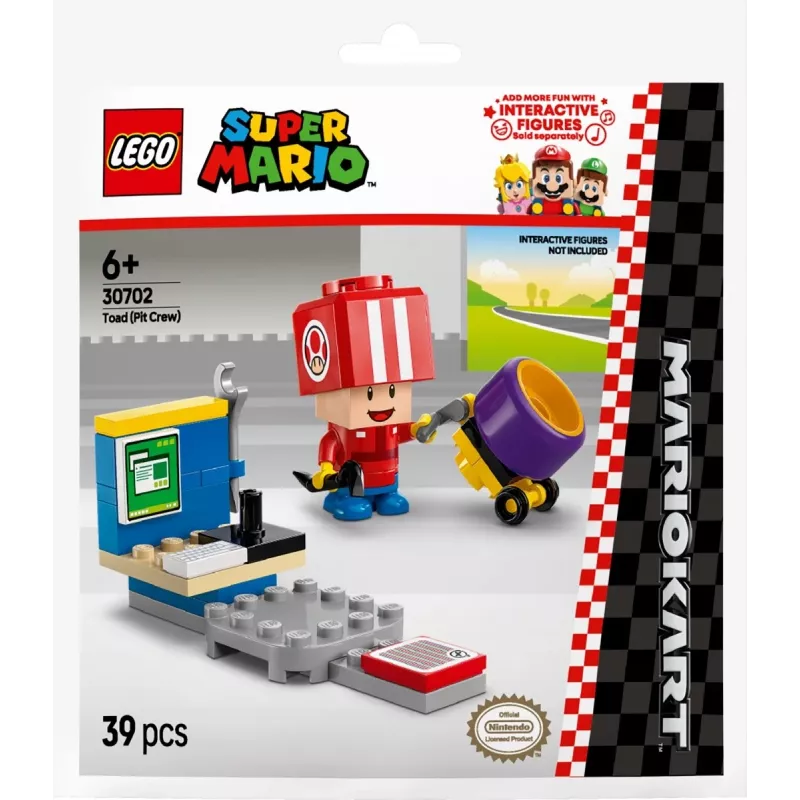 LEGO speelgoed Mario Kart Toad Pit Crew polybag 30702 kleine set minifiguur accessoires