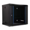 EXTRALINK LITE 9U 530X400 wandmontage-rackkast, zwart, met legbord