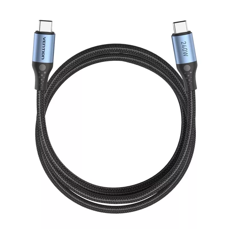 Vention USB 2.0 5A 240W 1m ZWART USB-C naar C-kabel