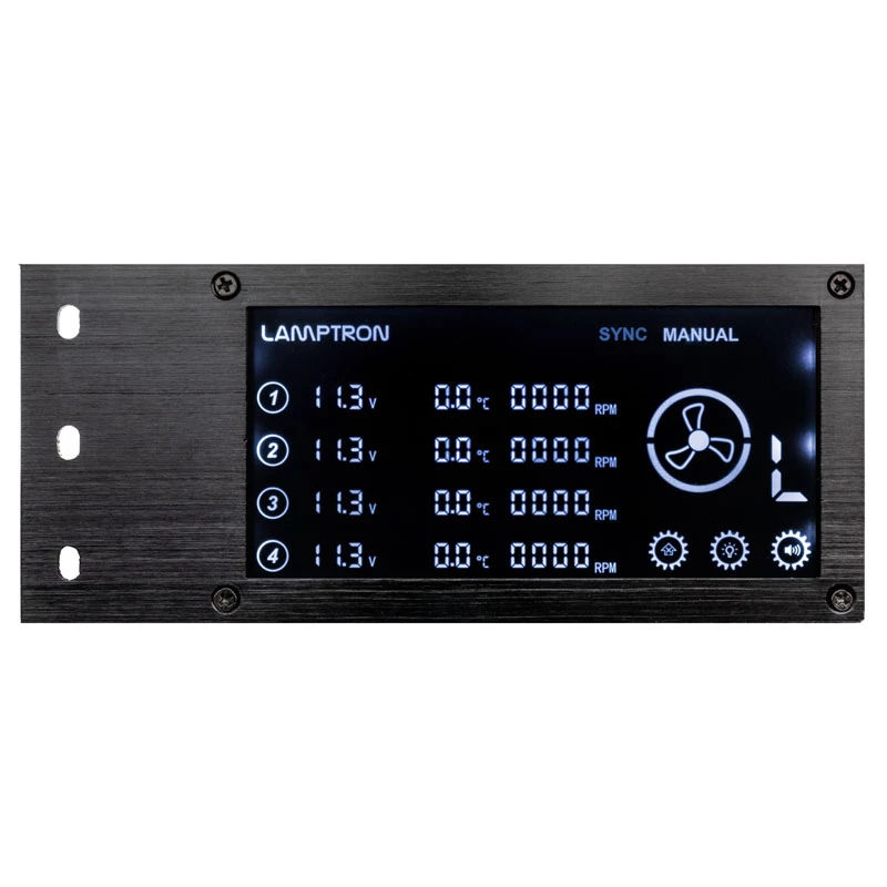 Ventilator- en RGB-controller Lamptron RW460 voor waterkoelingssystemen — zwart