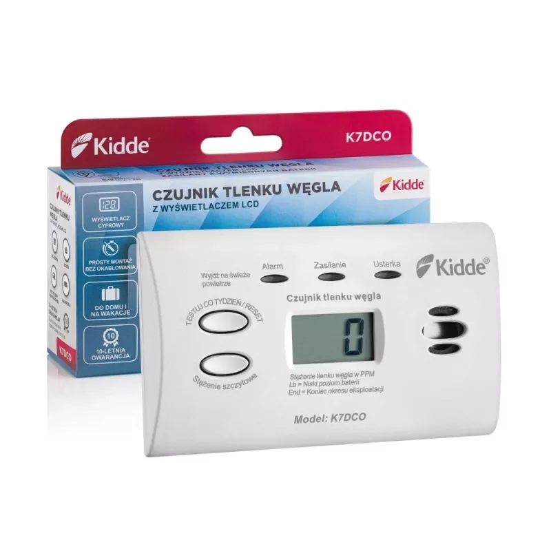 Koolmonoxidemelder Kidde K7DCO met display wit
