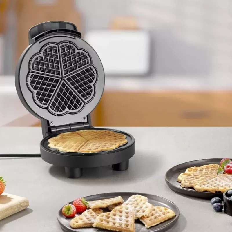 Wafelijzer Severin WA 2116 1000 W zwart hartvorm