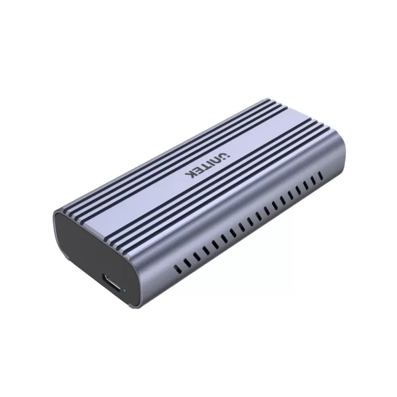 SSD-behuizing Unitek SolidForce Reefer grijs – M.2 NVMe PCIe, USB‑C 10 Gbit/s, aluminium, 1 drive