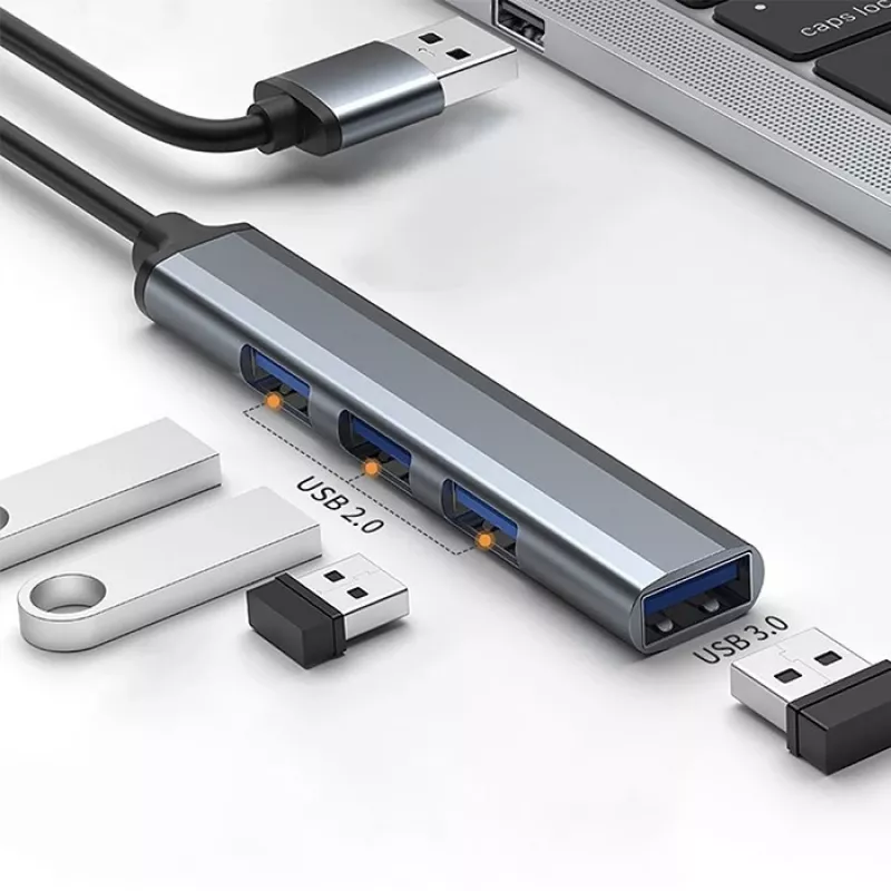 USB-hub QOLTEC 53793 — USB 3.0 ingang, 3× USB 2.0 aansluitingen