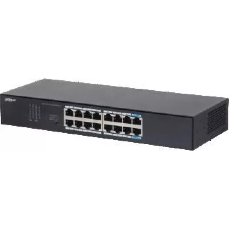 Dahua Technology S3016-16GT netwerkswitch unmanaged L2 Gigabit Ethernet (10/100/1000) desktop/wandmontage zwart