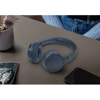 Muse M-272 BTB Hoofdtelefoon/headset Draadloos Beugel Muziek USB Type-C Blauw