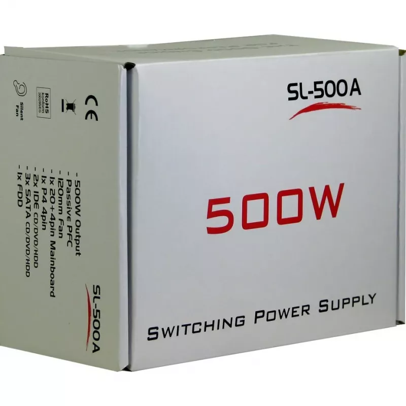 Voeding Inter-Tech SL-500W(A) 500W ATX niet-modulair