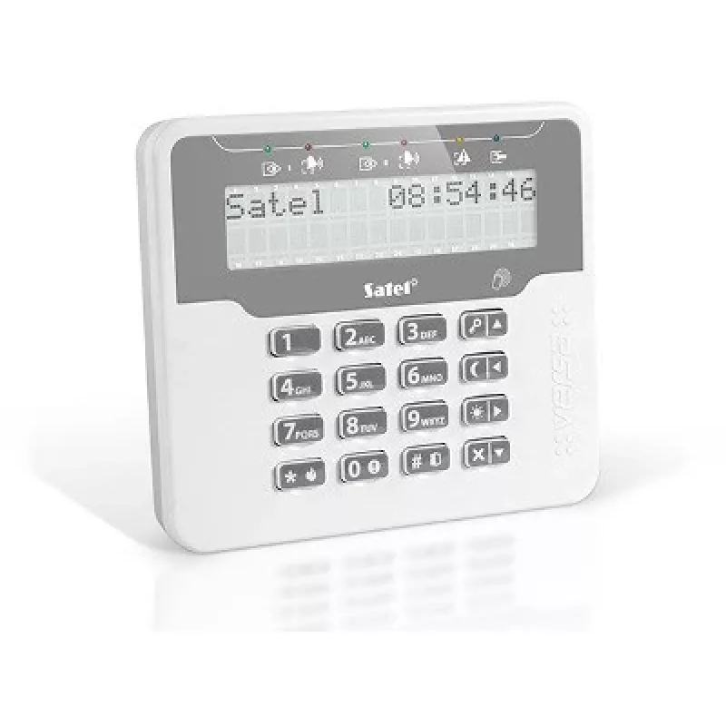 SATEL VERSA-LCDR-WH RFID-lezer – wandgemonteerde toegangslezer met toetsenbord en display