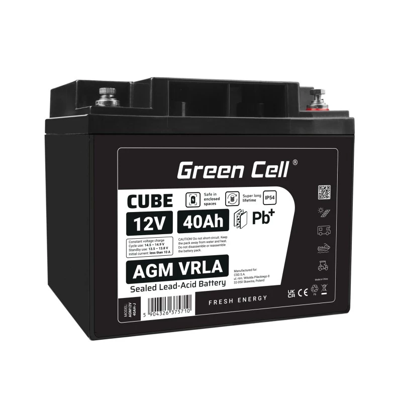 Batterij AGM VRLA 12V 40Ah IP54