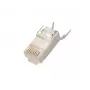 RJ45-stekker Extralink CAT6A FTP 8P8C, transparant, stekker/bus, 1 stk.