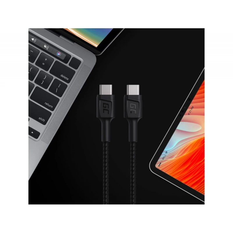 Green Cell KABGC30 USB-kabel USB 2.0 1.2 m USB-C zwart