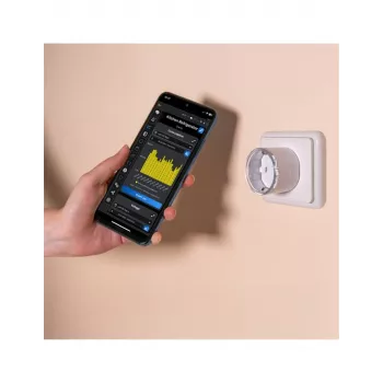 Slimme stekker Shelly Plug S Gen3 — slimme wifi-stekker met energiebewaking, type F, 110–230 V, 2500 W, wit