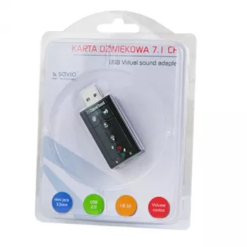 Savio AK-01 audiokaart 7.1-kanalen USB