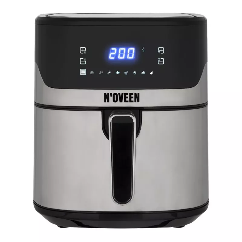 Heteluchtfriteuse NOVEEN AF550 — 6,5 l inhoud, 1600 W, tot 200°C, 8 programma's