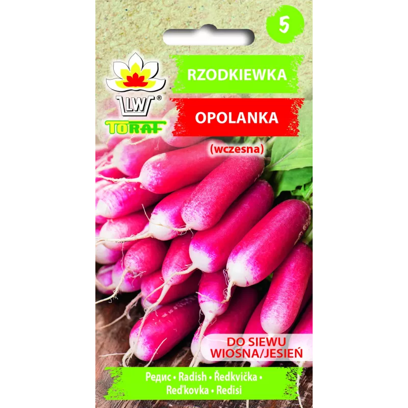 Opolanka radijs Toraf groentezaden, 10g verpakking
