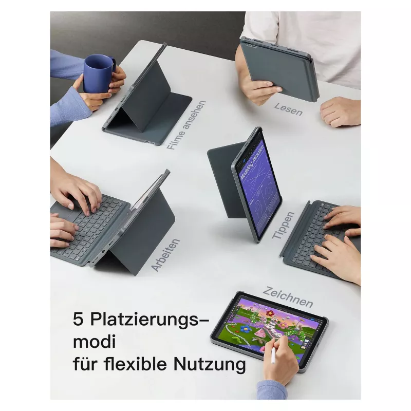 inateck toetsenbord iPad 11 iPad Air 4-6 Com. QWERTZ grijs