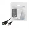 LogiLink AU0048A seriële kabel zwart 1,5 m USB A DB-9