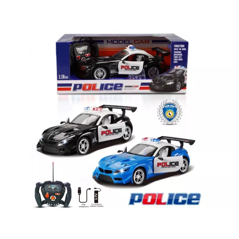 Madej R/C politieauto met licht en te openen deur – op afstandsbediening model