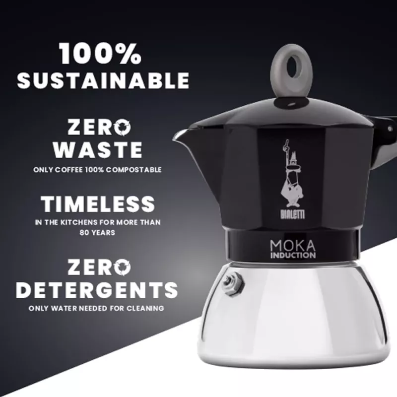 Bialetti Moka Induction mokakan 4 kopjes