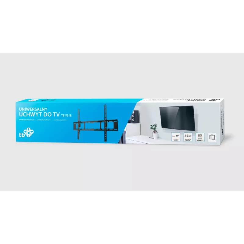TV-beugel TB-751E voor televisie tot 80 inch 35kg max VESA 600x400