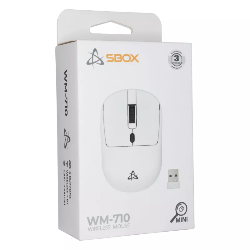 Muis SBOX WM-710 wit draadloze interface