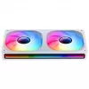 Jonsbo ZB-240WR Infinity Mirror ventilator, ARGB, PWM, omgekeerde bladen, 240 mm, wit