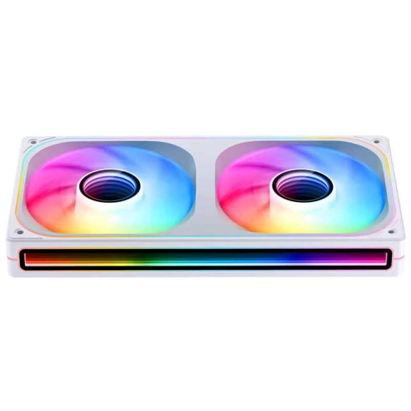 Jonsbo ZB-240WR Infinity Mirror ventilator, ARGB, PWM, omgekeerde bladen, 240 mm, wit