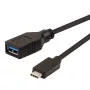 ROLINE USB 3.1 kabeladapter, USB Type-C - A, ST/BU, OTG, zwart, 0,15 m (11.02.9030)
