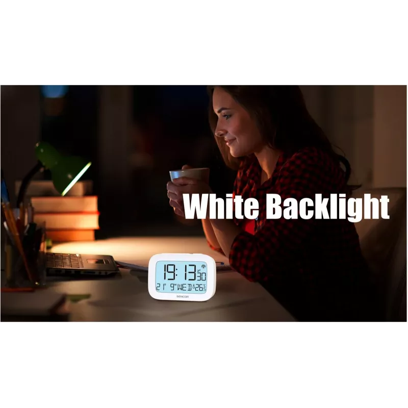 Digitale wekker SENCOR SRC 2200 met LED-display en batterijback-up