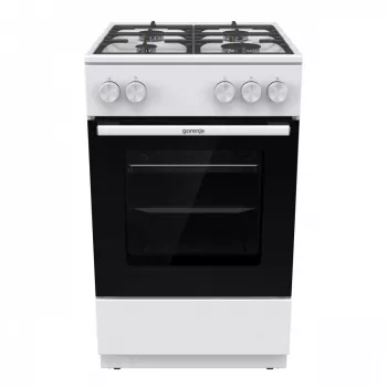 Vrijstaand gasfornuis met oven Gorenje GG5A10WFFM — 4-pits kookplaat, 70 l oven, geëmailleerd oppervlak, wit