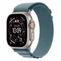 Smartwatch Apple Watch Ultra 3 GPS + Cellular 49 mm Natural Titanium behuizing met Light Blue Alpine Loop (Klein)