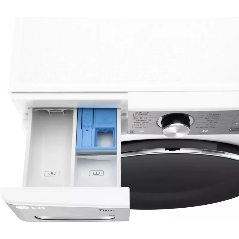 LG F2WR909P3W wasmachine, 9 kg, 47,5 cm, 1200 t/min