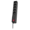 Stroomverlengsnoer Lestar 1,5 m zwart met schakelaar en indicatie, 10 A, 250 V, 460 W