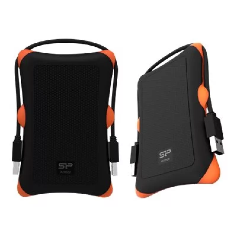 HDD/SSD-behuizing Silicon Power Armor A30, 2,5 inch single-bay, USB 3.2 Gen 1, Micro-USB A, oranje/zwart