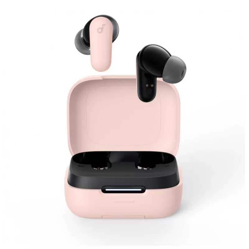 Headset Anker P30i draadloze in-ear-headset voor gesprekken en muziek, USB Type-C, Bluetooth, lichtroze