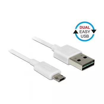 USB-kabel DeLOCK 84805 USB 2.0 0,2 m USB A Micro-USB B wit