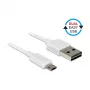 USB-kabel DeLOCK 84805 USB 2.0 0,2 m USB A Micro-USB B wit