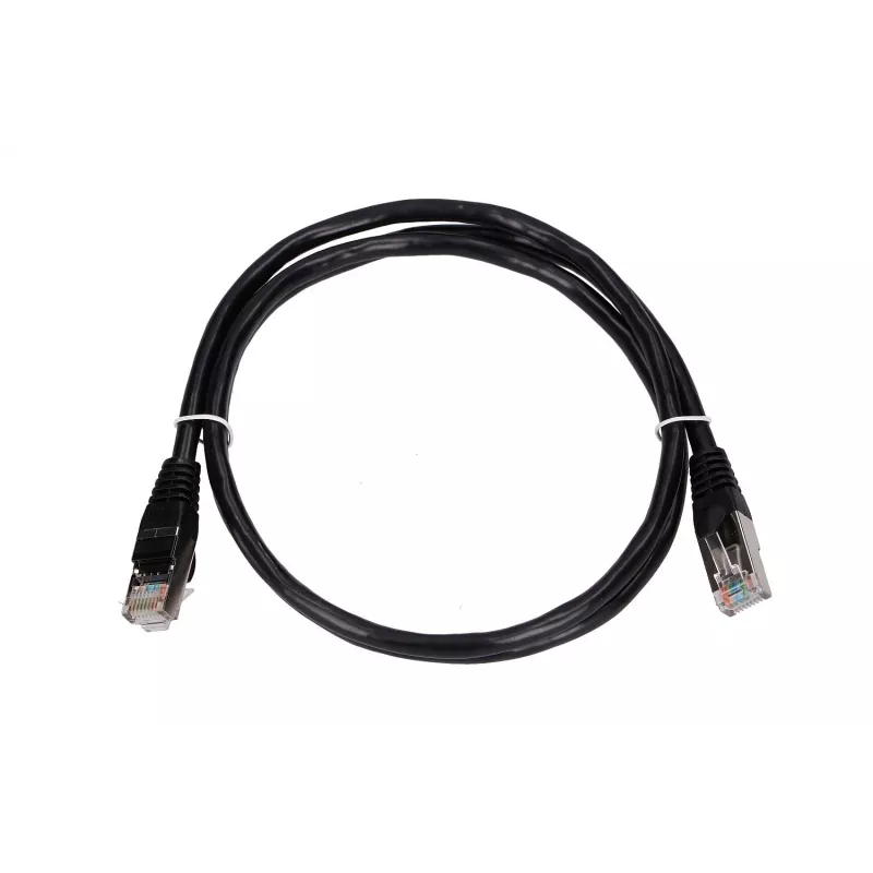 LAN-patchkabel Extralink Cat5e FTP 1 m, F/UTP afgeschermd, RJ-45 naar RJ-45, zwart