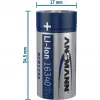 Ansmann 16340 Li-Ion accu 850 mAh 3,6 V micro-USB-ingang 1300-0015