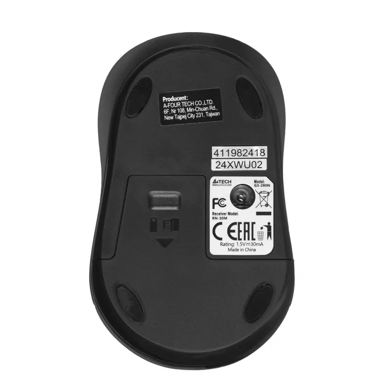 A4Tech G3-280N muis ambidexter RF draadloos optisch 2000 DPI