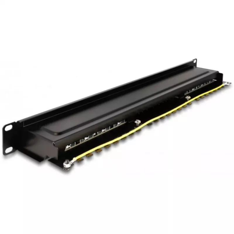 DeLOCK 66876 Patchpaneel 1U Cat6a zwart metaal