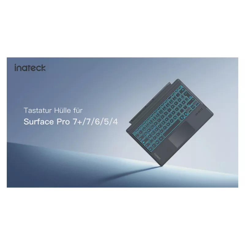 inateck toetsenbord Surface grijs, Sureface GO 1-4 Com. QWERTZ