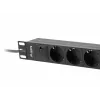 Lanberg PDU-03E-0200-BK Power Distribution Unit (PDU) 3 AC-uitgangen 1U zwart