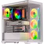 KRUX Exo Midi Tower pc-behuizing, ATX/micro-ATX/mini-ITX, 2x gehard glas, USB-C, 4 ventilatoren van 120 mm, 2 schachten van 3,5 inch + 2 van 2,5 inch, videokaart tot 40,5 cm, wit