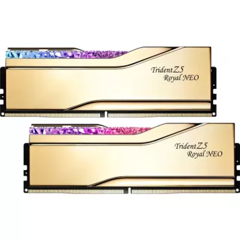 DIMM 32 GB DDR5-6400 (2x 16 GB) dual-kit, geheugen goud, F5-6400J3039G16GX2-TR5NG, Trident Z5 Royal Neo, AMD EXPO