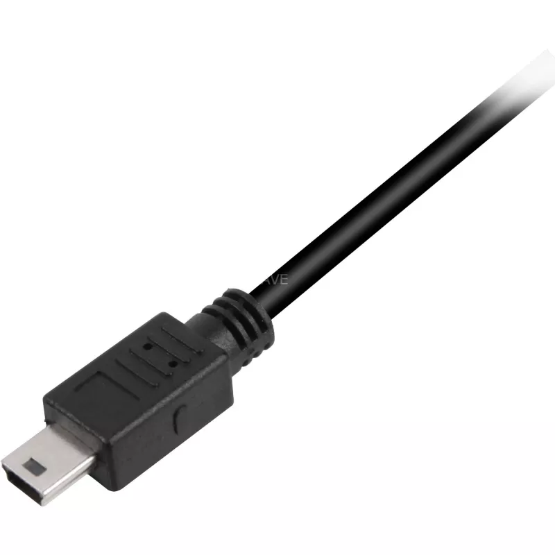 USB 2.0-kabel, USB-A stekker > mini-USB stekker (zwart, 1,0 meter, dubbel afgeschermd)
